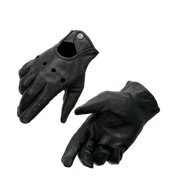 Milwaukee Leather SH729 Black Unlined Leather Professional Driving Gloves - Picture 1 of 5